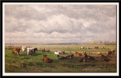 Meadow Landscape with Cattle, 1880