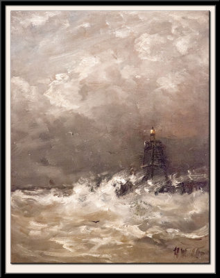 Lighthouse in Breaking Waves, 1900-1907