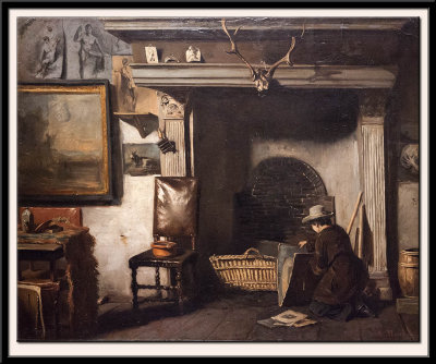 The Studio of the Haarlem Painter, Pieter Frederik van Os, c1856-57