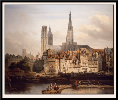 The Quai de Paris in Rouen, 1839