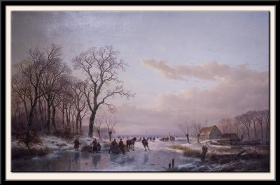 A Frozen Canal near the River Maas, 1867