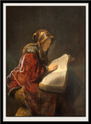An Old Woman Reading, probably the Prophetess Hannah, 1631
