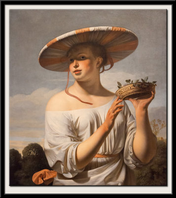 Girl in a Large Hat, c 1645-50