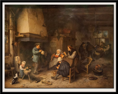 Peasants in an Interior, 1661