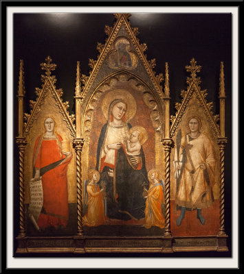 Triptych with the Virgin and Child, and Saints Mary Magdalene and Ansanus, 1350