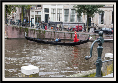 A Venetian gondola in Amsterdam