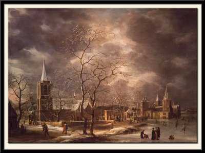 Warmond Castle in a Winter Landscape. 1661 or 1665