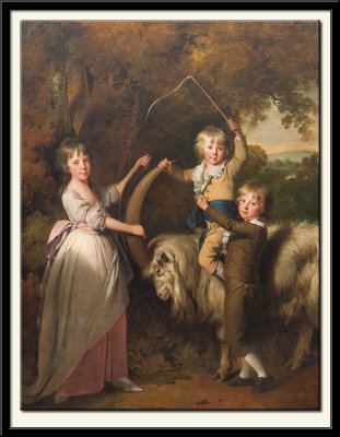 Three Children of Richard Arkwright with a Goat, 1791