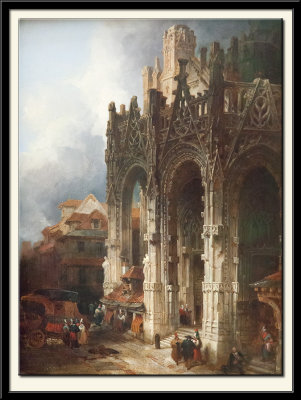 The Porch of St Maclou, Rouen, 1829