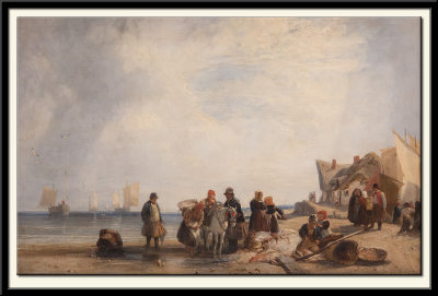 French Coast with Fishermen, 1825