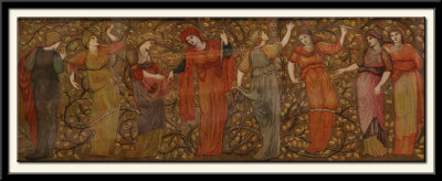 Frieze of Eight Women Gathering Apples, 1876