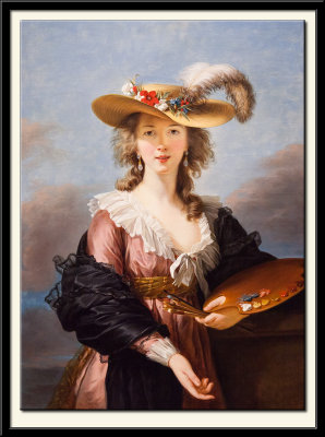Self Portrait in a Straw Hat, after 1782