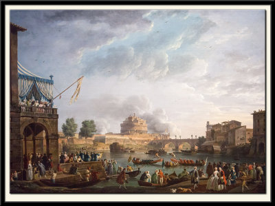 A Sporting Contest on the Tiber at Rome, 1750
