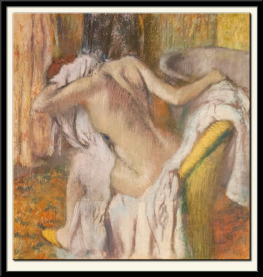After the Bath, Woman drying herself, about 1890-5