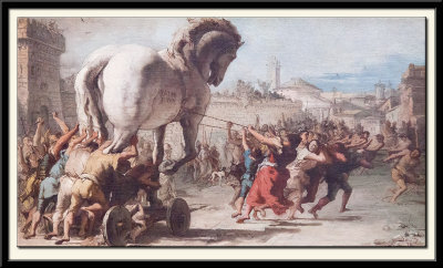 The Procession of the Trojan Horse into Troy, about 1760