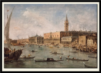Venice: The Doge's Palace and Molo from the Basin of San Marco, about 1770