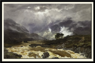 A Spate in the Highlands, 1866