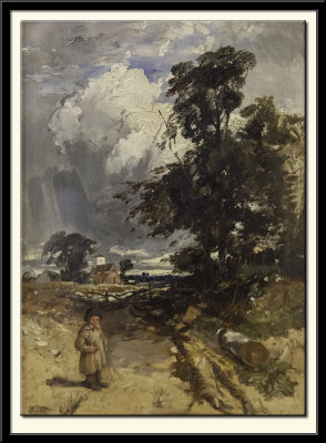 The Approaching Storm: possibly A Country Lane in Gillingham, 1845