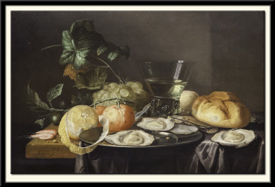 Still Life: Fruit and Oysters on a Table, after 1650