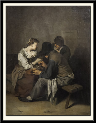 Three Peasants Seated Together, 1660-62