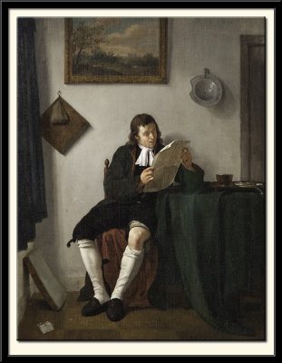 Interior with Man Reading, 1784