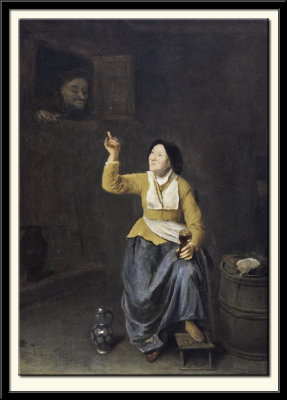 A Woman with a Glass of Wine, 1649