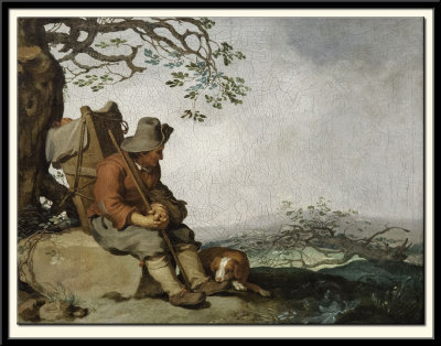 A Man with a Dog in a Landscape, about 1632