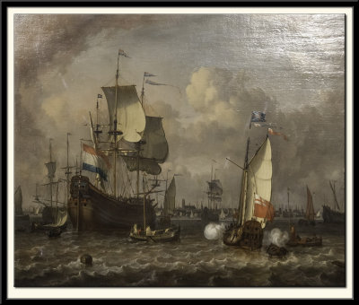 Massed Shipping Anchored in the Foreground: A View of Rotterdam Beyond, 1706