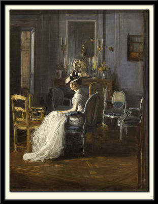 Le boudoir bleu, vers 1905