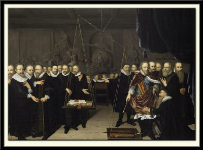 Allgorie sur les disputes entre remontrants et contreremontrants en 1618, 1721