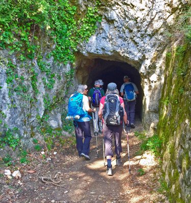 Hiking through a tunnel at the Verdon Gorge.jpg