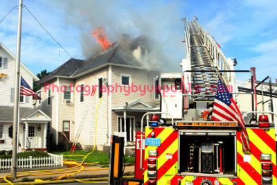 Leominster,MA 2nd Alarm Fire 75 Merriam Ave July 12,2013