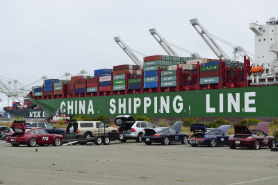 Porsches being shipped to China