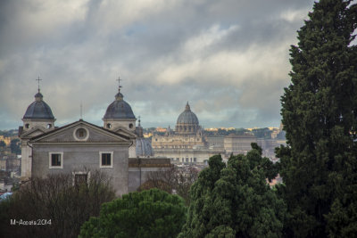 A view from our balcony....St Peter's in the distance.