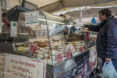 Chuck and I bought a wonderful sandwich here and a bottle of red wine at a nearby wine shop.