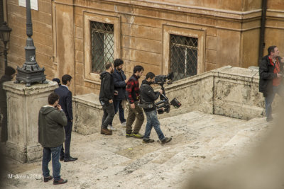 A film crew was there filming....
