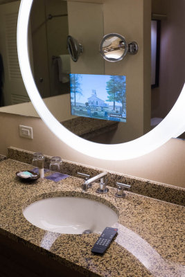 Hotel Room Mirror TV
