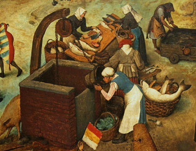 Bruegel the Elder, Fight between Carnival and Lent, detail 7