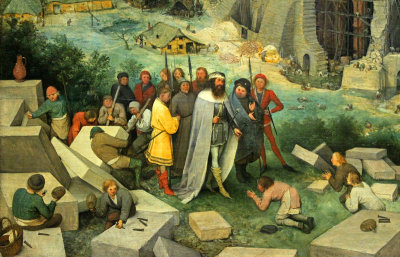 Bruegel the Elder, Tower of Babel, detail 3