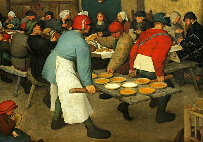 Bruegel the Elder, Peasant Wedding, detail 1