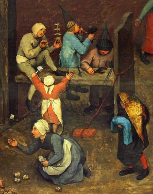 Bruegel the Elder, Children's Games, detail 1