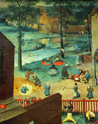 Bruegel the Elder, Children's Games, detail 7