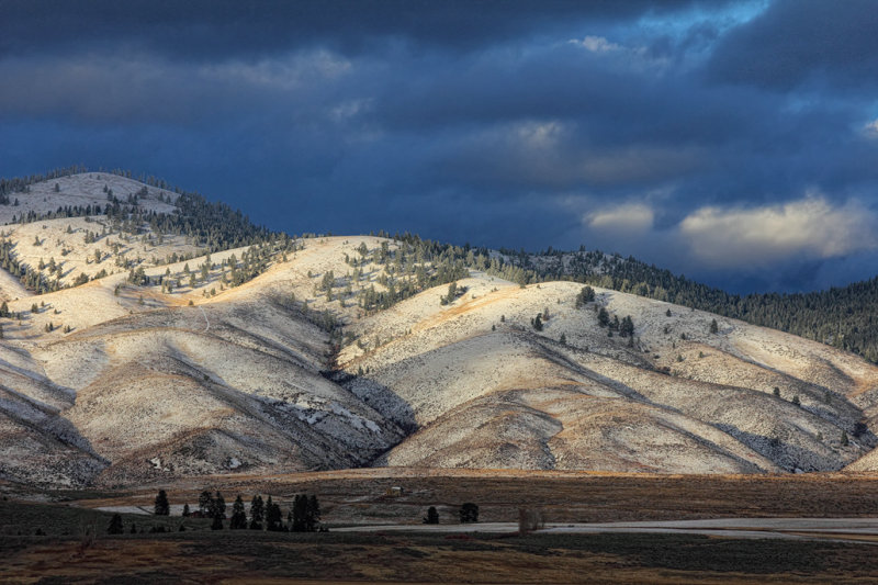 Snow Covered Hills - Off Petes Deck - Florence, Montana