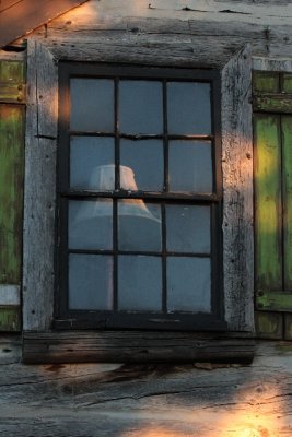 Lamp in window