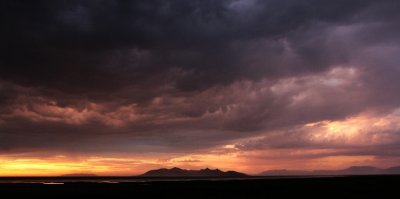 Sunset over Antelope Island