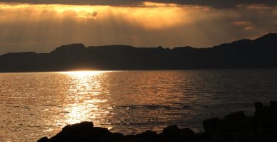 Sunset on the Great Salt Lake.