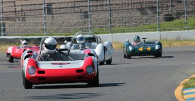 Two Elva's  and two loti (plural for Lotus).