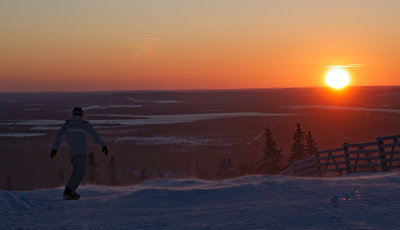 Levi, Finland. Perpetual sunrise