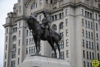 Edward Vll statue Liverpool England. Mon 16.