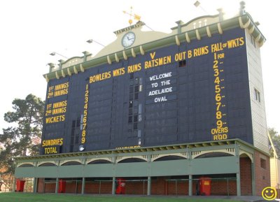 Adelaide Oval Scoreboard Mon 7